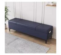 Banco otomano de almacenamiento de piel sintética, asiento versátil para dormitorio, sala de estar y entrada, reposapiés duradero que soporta hasta 600 libras