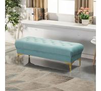 Banco otomano de almacenamiento de terciopelo con contenedor, asiento tapizado para dormitorio y entrada, elegante puf cuadrado perfecto para pasillo y sala de estar (color: )