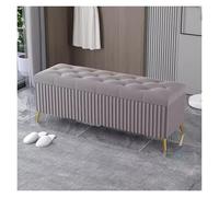 Banco otomano de almacenamiento de terciopelo de lujo con patas doradas, reposapiés tapizado para entrada y almacenamiento al final de la cama, muebles elegantes de terciopelo rosa