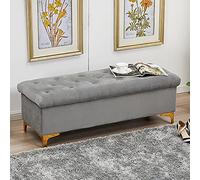 Banco otomano de almacenamiento de terciopelo, moderno para el hogar, dormitorio, sala de estar, pasillo, reposapiés, banco de zapatos, banco multifunción, asiento de almacenamiento tapizado de alta