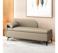 Banco otomano de almacenamiento para dormitorio, banco de almacenamiento de 33.4 pulgadas con respaldo, perfecto para el final de la cama, elegante solución de muebles de dormitorio con espacio de