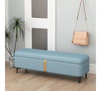 Banco otomano de almacenamiento, tapizado de piel sintética para dormitorio, sala de estar, entrada, gran espacio de almacenamiento, diseño versátil para organización del hogar