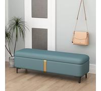 Banco otomano de almacenamiento, tapizado de piel sintética para dormitorio, sala de estar, entrada, gran espacio de almacenamiento, diseño versátil para organización del hogar