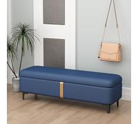 Banco otomano de almacenamiento, tapizado de piel sintética para dormitorio, sala de estar, entrada, gran espacio de almacenamiento, diseño versátil para organización del hogar