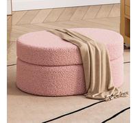 Banco otomano de almacenamiento tapizado, taburete multifuncional con tela de peluche para dormitorio y sala de estar, solución perfecta para almacenamiento de entrada y final de la cama