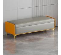 Banco otomano de lujo con almacenamiento, moderno asiento largo para dormitorio, sala de estar, entrada, 55.1 x 15.7 x 15.7 pulgadas, muebles de almacenamiento tapizados elegantes