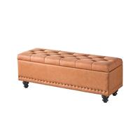 Banco otomano moderno con botones para dormitorio y sala de estar, elegante banco y reposapiés para el final de la cama, pasillo, entrada, bisagras seguras, solución de almacenamiento versátil