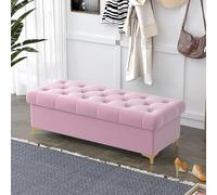 Banco otomano plegable de almacenamiento, reposapiés tapizado para sala de estar, dormitorio, entrada, taburete multifuncional para zapatos