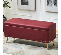 Banco otomano rectangular para almacenamiento de zapatos, asiento de piel sintética suave, muebles de almacenamiento elegantes para decoración del hogar, ahorro de espacio para zapatos y accesorios