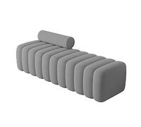 Banco otomano tapizado, elegante solución de almacenamiento para entrada, asiento al final de la cama y comedor, reposapiés rectangular, acolchado con cojín, diseño funcional