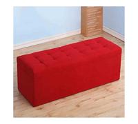 Banco otomano tapizado rojo para cambiar zapatos, taburete versátil al final de la cama, cómoda elegante para dormitorio, sala de estar y entrada (150 x 40 x 40 cm)