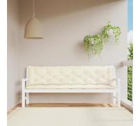 Banco para exteriores, 2 unidades, tela de buey impermeable, antideslizante, con lazos, 100 x 50 x 7 cm, relleno de fibra, perfecto para decoración de jardín y patio