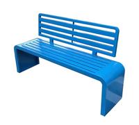 Banco para exteriores con respaldo, resistente a la intemperie, muebles de jardín para patio, piscina y relajación del césped