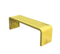 Banco para exteriores, de acero galvanizado de 1,5 mm, para todo tipo de clima, no requiere montaje, resistente al óxido, impermeable, no se decolora