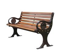 Banco para exteriores, resistente a la intemperie, moderno, aleación de aluminio, imitación de grano de madera, silla de parque con reposabrazos de delfín para patio, jardín, porche, patio