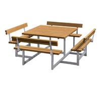 Banco para grupos de 8 personas L x P 2000 x 2000 mm