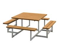 Banco para grupos de 8 personas L x P 2000 x 2000 mm