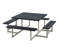 Banco para grupos de 8 personas L x P 2000 x 2000 mm