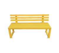 Banco Para Patio Exterior,banco Para Terraza Con Respaldo.Construcción Reforzada Y Resistente,múltiples Opciones De Color.Ideal Para Terrazas,jardines Y Parques(Yellow,180cm/70.9in)
