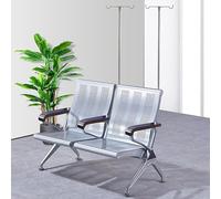 Banco para Sala de Espera con Soporte para Suero, Silla para Extracción de Sangre, Silla de Recepción para Pacientes de Atención Domiciliaria y Clínica(Silver,120x68x91cm/47x27x36in)
