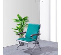 Banco para Sala de Espera con Soporte para Suero, Silla para Extracción de Sangre, Silla de Recepción para Pacientes de Atención Domiciliaria y Clínica(Green,65x68x91cm/26x27x36in)