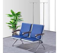 Banco para Sala de Espera con Soporte para Suero, Silla para Extracción de Sangre, Silla de Recepción para Pacientes de Atención Domiciliaria y Clínica(Blue,120x68x91cm/47x27x36in)