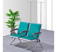 Banco para Sala de Espera con Soporte para Suero, Silla para Extracción de Sangre, Silla de Recepción para Pacientes de Atención Domiciliaria y Clínica(Green,120x68x91cm/47x27x36in)