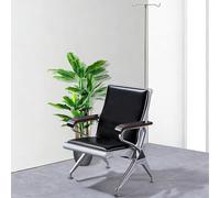 Banco para Sala de Espera con Soporte para Suero, Silla para Extracción de Sangre, Silla de Recepción para Pacientes de Atención Domiciliaria y Clínica(Black,65x68x91cm/26x27x36in)