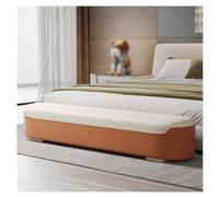Banco para sala de estar y dormitorio Banco de extremo de la cama, banco de entrada tapizado moderno, banco de cabecera de cuero, banco de almacenamiento, banco otomano con reposapiés for el extremo d