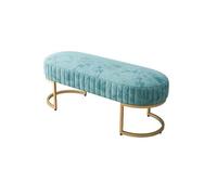 Banco para sala de estar y dormitorio Elegante banco de entrada de terciopelo, tapizado con capitoné for dormitorio, banco otomano con patas doradas, for sala de estar, vestíbulo y dormitorio Banco al