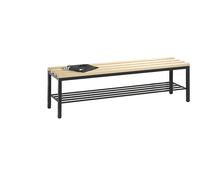 Banco para vestuarios BASIC C+P, listones de madera de haya
