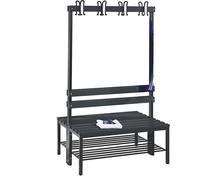 Banco para vestuarios BASIC, por ambos lados C+P, listones de plástico