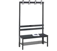 Banco para vestuarios BASIC, por un solo lado C+P, listones de plástico