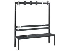 Banco para vestuarios BASIC, por un solo lado C+P, listones de plástico