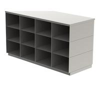 Banco para vestuarios Sitover, por un solo lado acero inoxidable