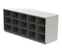 Banco para vestuarios Sitover, por un solo lado acero inoxidable