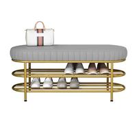 Banco para Zapatos, Banco de Almacenamiento, Banco para Zapatos para Entrada, Cuero sintético, Estilo Moderno de Mediados de Siglo, Carga 300 LB, 60/80/100/120 cm