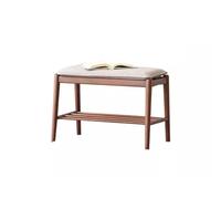 Banco Para Zapatos Banco for cambiar zapatos de color nogal negro, estante de almacenamiento tapizado, banco de madera maciza, ideal for entrada, dormitorio, sala de estar, pasillo Banco Para La Entra