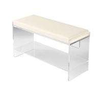 Banco para zapatos Banco for zapateros de entrada, Banco de almacenamiento de zapateros de acrílico, cómodo banco tapizado, Organizador de zapatos, taburete moderno con reposapiés, banco otomano for s
