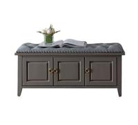 Banco para Zapatos Taburete for Cambiar Zapatos de Madera Minimalista Moderno, Taburete for Porche, vestíbulo, Sala de Estar, casillero, cojín de Almacenamiento Multicapa Banco Zapatero(B,S 100cm)