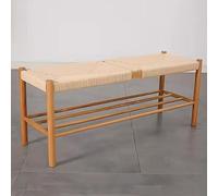 Banco pequeño para zapatos de entrada con taburete de almacenamiento de zapatos, 110 x 35 x 45 cm, ideal para entrada, pasillo, dormitorio