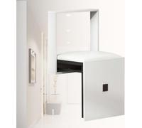 Banco Plegable De Entrada para Montaje En Pared, Superficie De Asiento Acolchada con Estructura De Aspecto De Madera, Silla Plegable Fijada A La Pared para Uso Doméstico En Pasillos. A