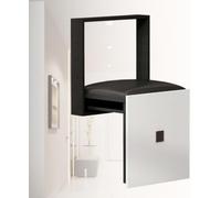 Banco Plegable De Entrada para Montaje En Pared, Superficie De Asiento Acolchada con Estructura De Aspecto De Madera, Silla Plegable Fijada A La Pared para Uso Doméstico En Pasillos. B