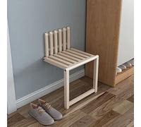 Banco plegable de pared, almacenamiento de zapatos de madera, capacidad de 150 kg, diseño hueco creativo para entrada, pasillo o baño, asiento que ahorra espacio, 35 cm de alto