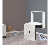 Banco Plegable De Pared, Silla De Pared Tapizada con Cojín Y Borde Efecto Madera, Mueble Práctico De Pared para El Pasillo De Entrada del Hogar. D