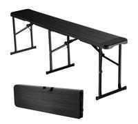 Banco plegable de plástico VEVOR, banco plegable portátil de 6 pies, banco exterior impermeable de HDPE suave, asiento para picnic, camping, comedor con asa de transporte, para actividades de entreten
