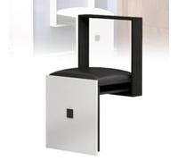 Banco Plegable Invisible para Zapatos Montado En La Pared, Taburete Moderno para Zapatos De Entrada con Asiento Acolchado De Cuero Sintético, Taburete Plegable para Cambiarse En La Ducha para