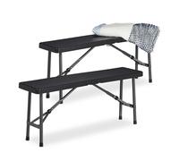 Banco plegable jardin asiento exterior banquillo multiusos 150 kg 4,9 kg