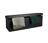Banco plegable puff elegante 140 L 300 kg banco de almacenamiento puff plegable
