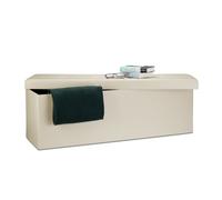 Banco plegable puff elegante 140 L 300 kg banco de almacenamiento puff plegable